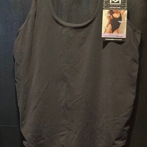Maidenform Black Charcoal Tank Top Thong Bodysuit Body Shaper Women’s Size 3XL